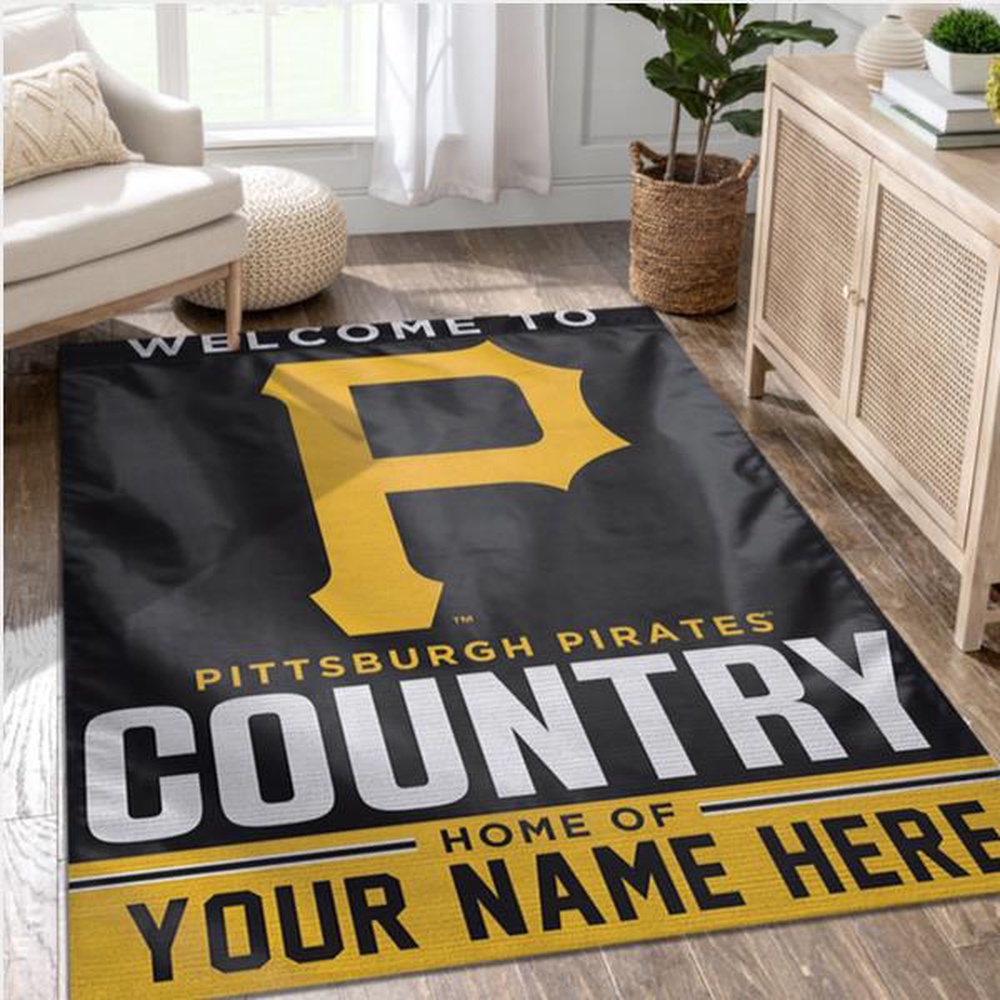 Customized MLB Pittsburgh Pirates Area Rug Team Logos Living Room Rug 1 ctlea2
