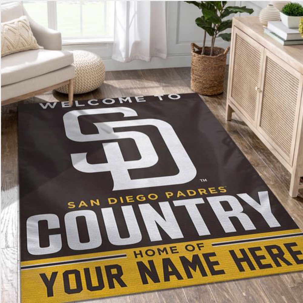 Customized MLB San Diego Padres Area Rug Team Logos Living Room Rug 1 frk0a9