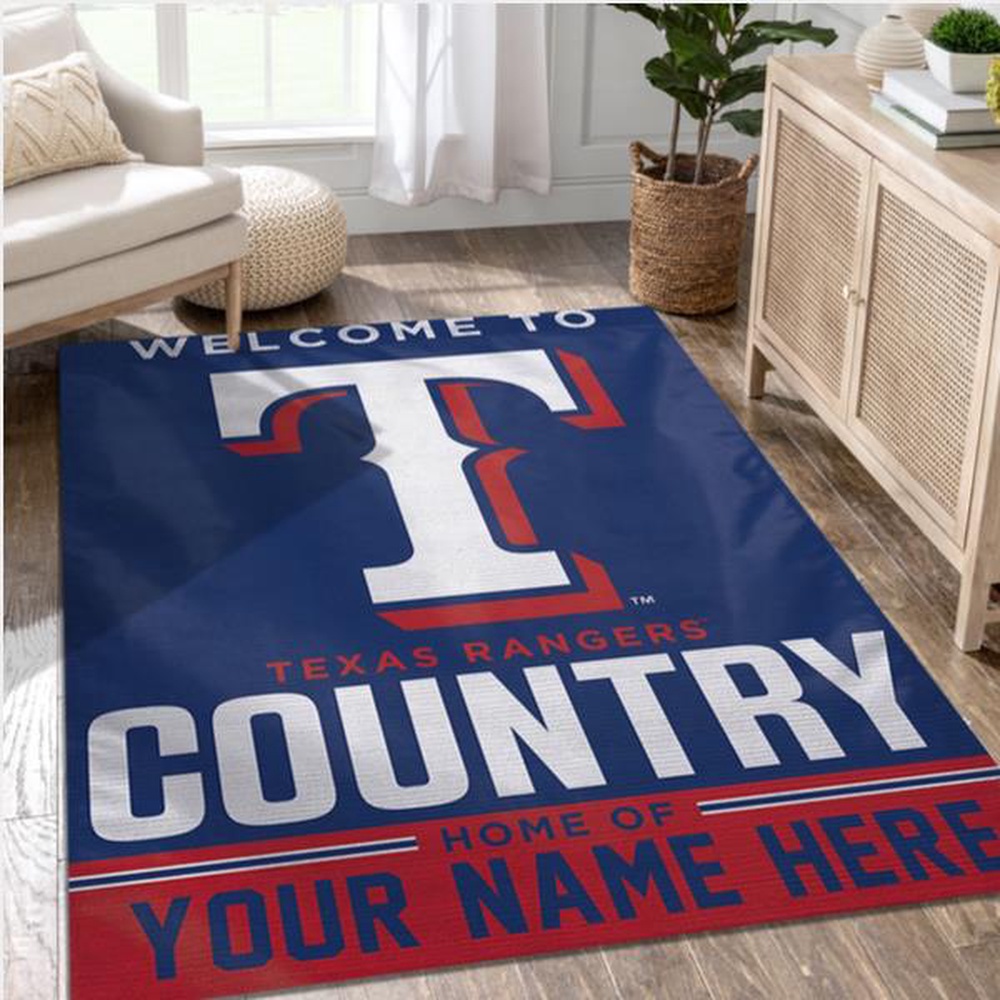 Customized MLB Texas Rangers Area Rug Team Logos Living Room Rug 1 mxro8r