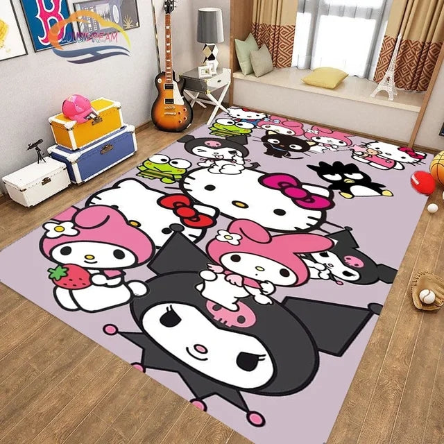 CuteKuromiSanrioCarpetLivingRoomBedroomSofaRugDoorMatKitchenBathroom 11