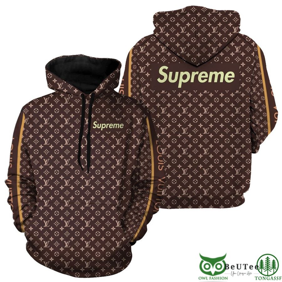 D9MdLvZT 40 Luxury Louis Vuitton Supreme Brown Brand Hoodie