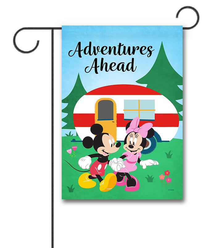 DIS2625 Disney Mickey Mouse and Minnie Mouse Camper Garden Flag