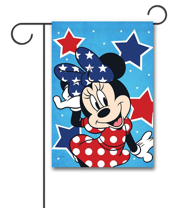 DIS2714 Disney Minnie Mouse Patriotic USA Garden Flag