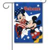 DIS2715 Disney Mickey Mouse and Minnie Mouse Patriotic USA Garden Flag