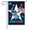 DIS2716 Disney Stitch Patriotic USA Garden Flag