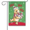 DIS2887 Disney Santa Hat Winnie the Pooh Christmas Garden Flag