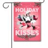 DIS2906 Mickey Mouse and Minnie Mouse Kissing Disney Christmas Garden Flag