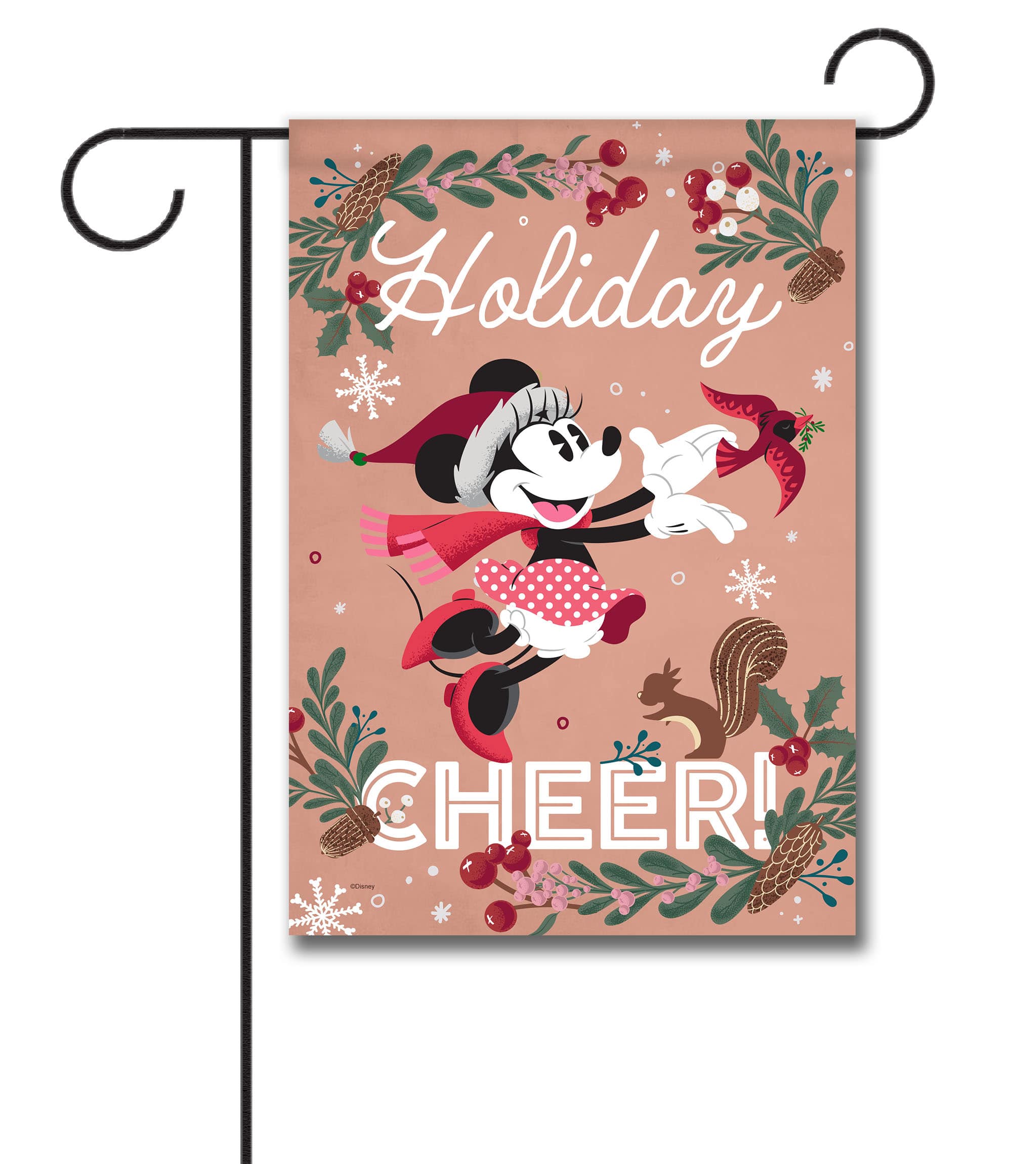 DIS2909 Disney Minnie Mouse Christmas Garden Flag