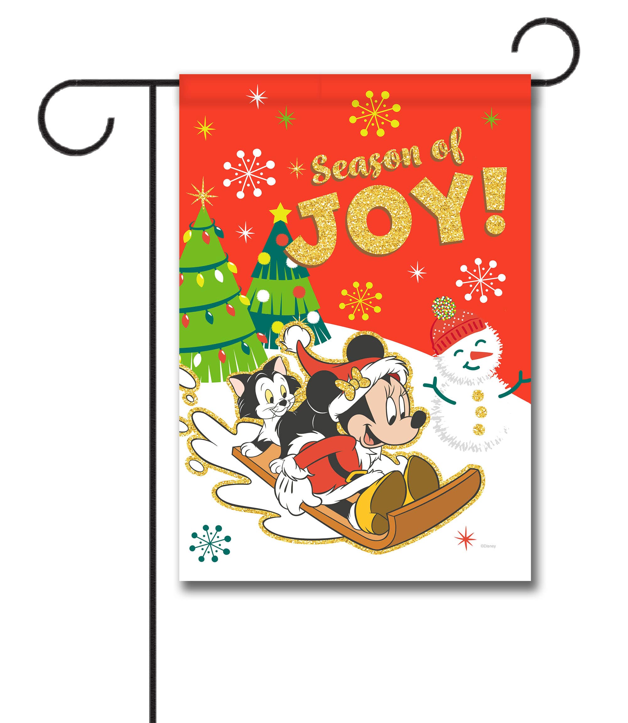 DIS2912 Minnie Mouse Sledding Disney Christmas Garden Flag