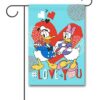 DIS3078 Donald Duck and Daisy Duck Love Disney Garden Flag