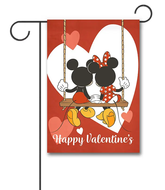 DIS3082 Disney Mickey Mouse and Minnie Mouse Love Garden Flag