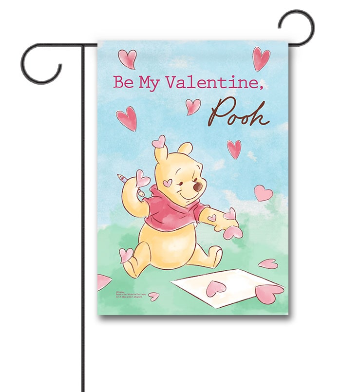 DIS3158 Disney Winnie the Pooh Valentines Day Garden Flag