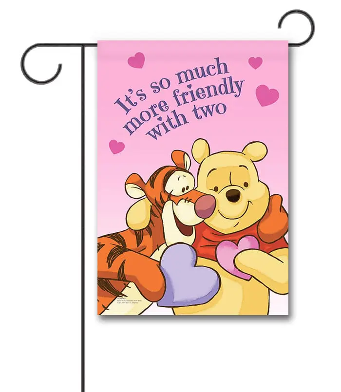DIS3164 Disney Winnie the Pooh and Tigger Love Friendship Garden Flag