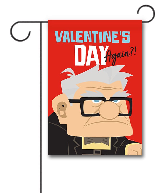 DIS3165 Disney Carl from Up Anti Valentines Day Garden Flag