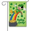 DIS3195 Disney Mickey Mouse St. Patricks Day Garden Disney Flag