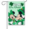 DIS3196 Disney Mickey Mouse and Minnie Mouse St. Patricks Day Garden Disney Flag