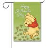 DIS3198 Disney Winnie the Pooh St. Patricks Day Garden Disney Flag