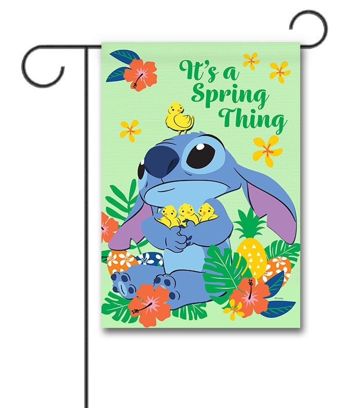 DIS3321 Disney Stitch and Chicks Easter Garden Flag