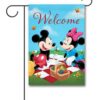 DIS3488 Spring Picnic Disney Mickey Mouse and Minnie Mouse Garden Flag