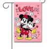 DIS3516 Disney Mickey and Minnie Valentines Day Love Garden Flag