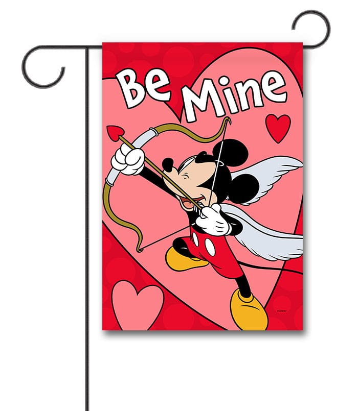 DIS3534 Cupid Mickey Mouse Valentines Day Garden Flag