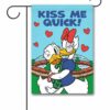 DIS3535 Donald Duck and Daisy Duck Kiss Garden Flag