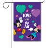 DIS3537 Mickey Mouse and Minnie Mouse Heart Balloons Love Garden Flag