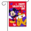 DIS3539 Disney Mickey Mouse and Pluto Valentines Day Garden Flag