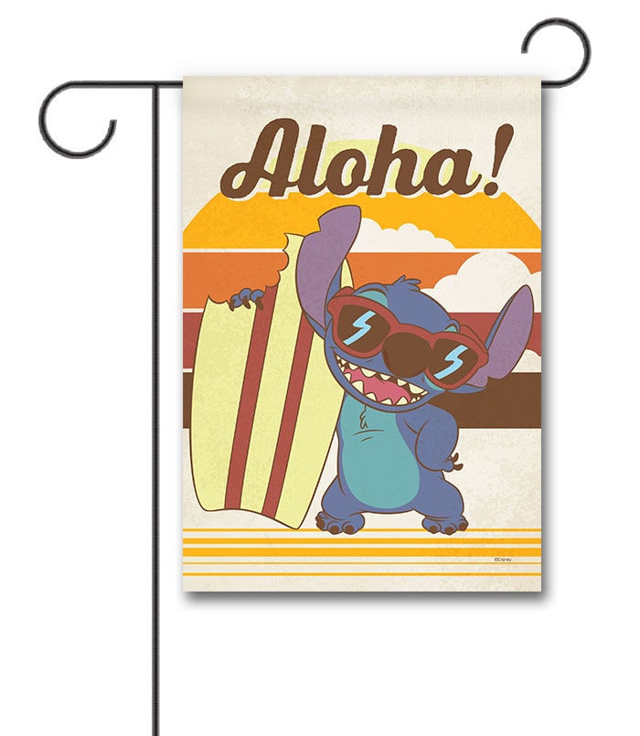 DIS3549 Disney Aloha Stitch Summer Garden Flag