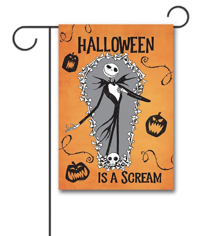 DIS3764 Nightmare Before Christmas Jack Skellington Hallowen Garden Flag