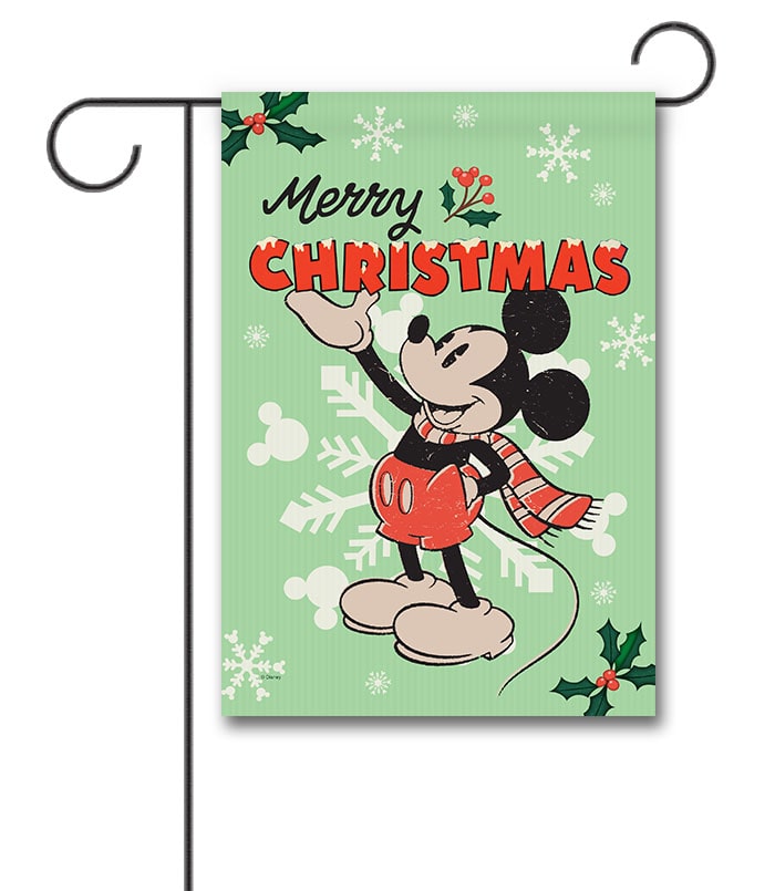 DIS3878 Disney Mickey Mouse Merry Christmas Garden Flag