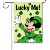 DIS3921 Disney Mickey Mouse with Clover St. Patricks Day Garden Flag