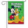 DIS3924 Mickey Mouse and Pluto Disney Birthday Garden Flag