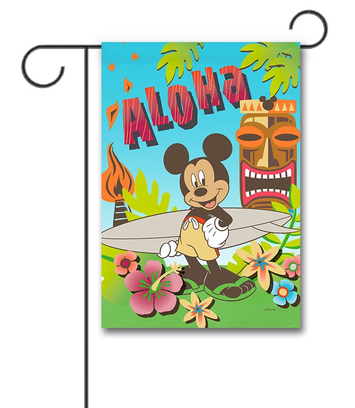 DIS4052 Disney Surfer Mickey Mouse Summer Garden Flag