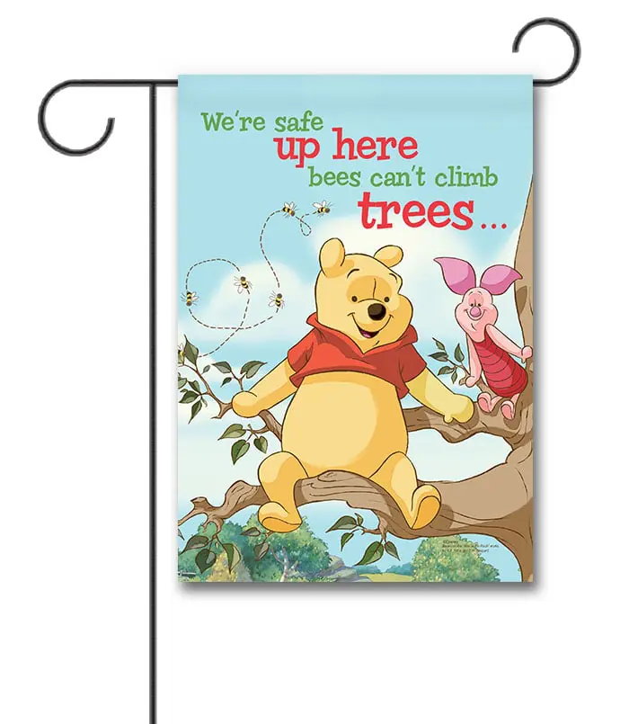 DIS4053 Disney Winnie the Pooh and Piglet in Tree Summer Garden Flag