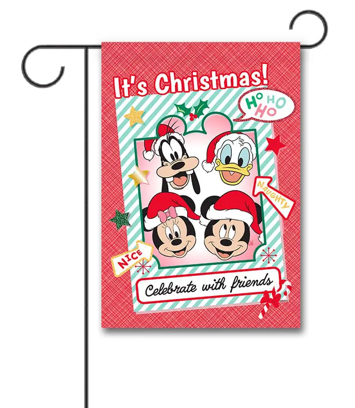 DIS4154 Mickey Mouse and Friends Disney Christmas Garden Flag