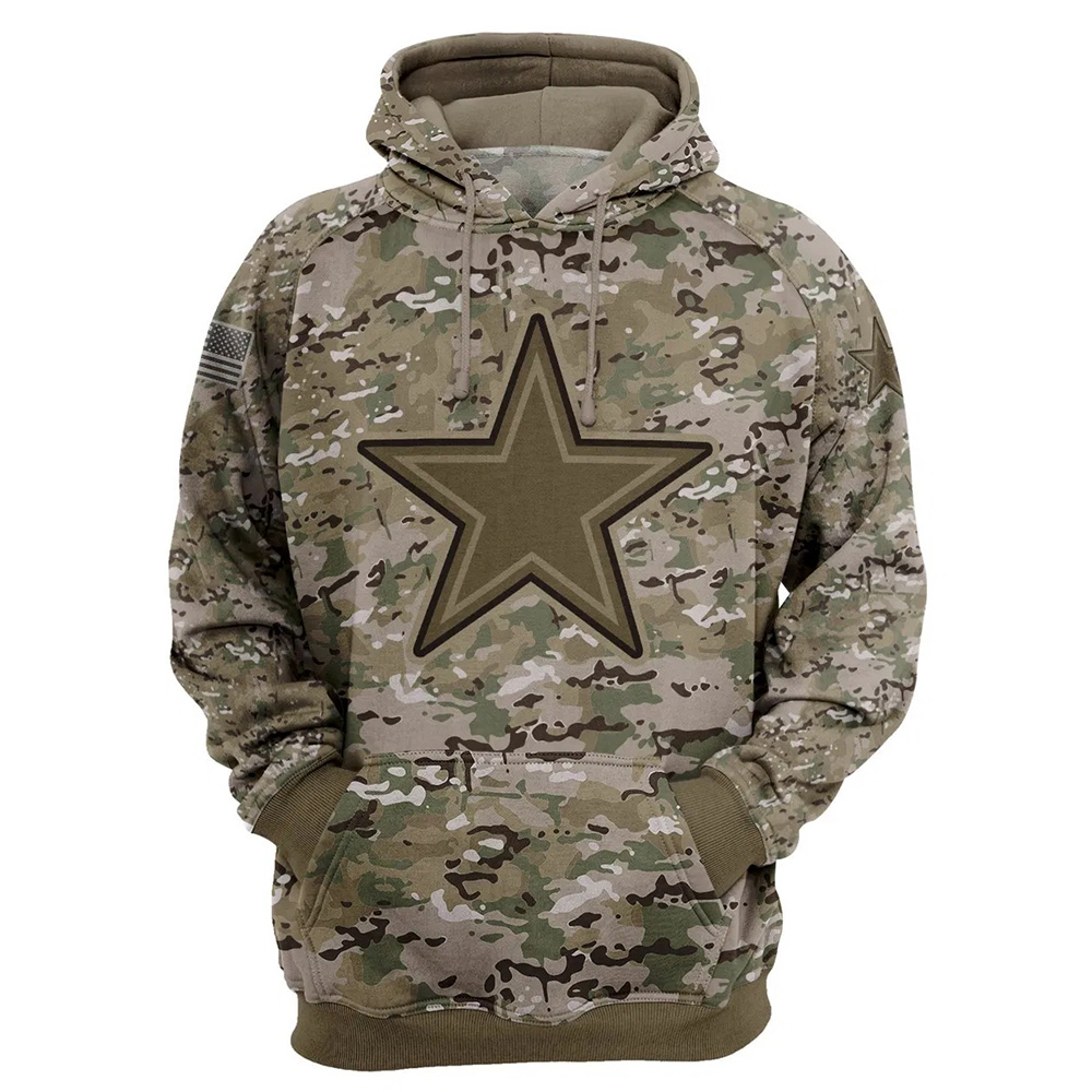 Dallas Cowboys Camo Printed 3D Pullover Zip Up Hoodie Halloween Gifts For Men With 3D Hoodies With Zippers 0