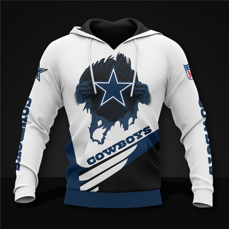 Dallas Cowboys Curve Graphic 3D Hoodie Gifts For Fans With All Over Print Zip Up Hoodies Men 0