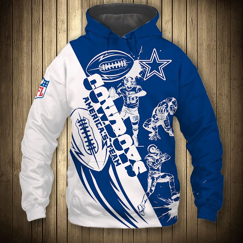 Dallas Cowboys Cute Zip Hoodie Pullover Gifts For Fans With 3D Hoodies For Men Graphic 0