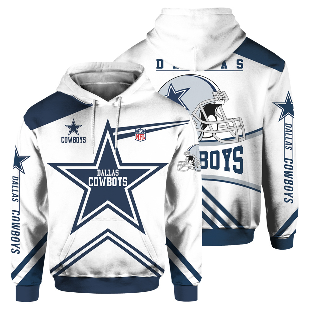 Dallas Cowboys Flame Balls Graphic 3D Hoodie Gifts For Fans With Custom All Over Print Hoodie 0