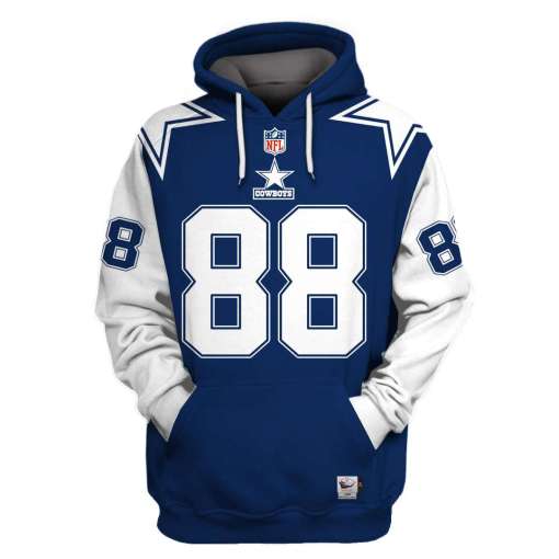 Dallas Cowboys Irvin 88 3D All Over Print Zip Up Hoodie Nfl Sports Hoodie 0