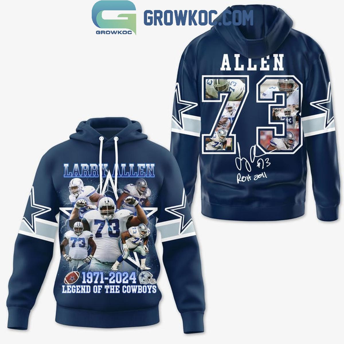 Dallas Cowboys Lary Allen 1971 2024 Legend Of The Cowboys Hoodie Shirt 1 36OME