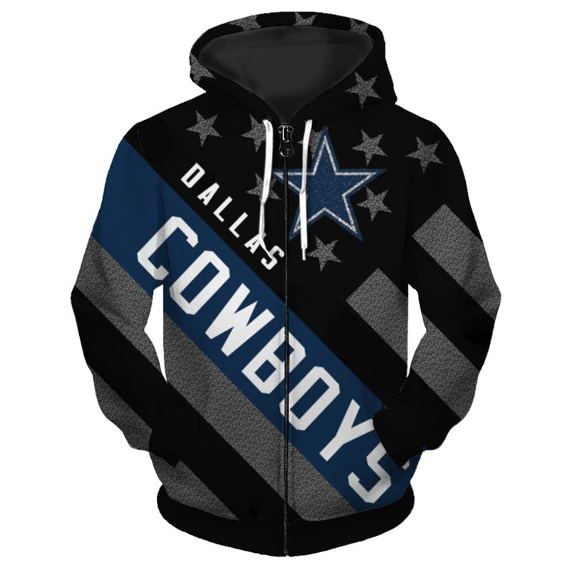 Dallas Cowboys Pullover Hoodie 3D Death Skull Halloween Gifts For Men With 3D Hoodies For Men Graphic 0