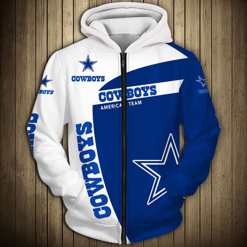 Dallas Cowboys Pullover Size S5Xl 3D Zip Hoodie Custom All Over Print Hoodie For Men With 3D Hoodies With Zippers 0