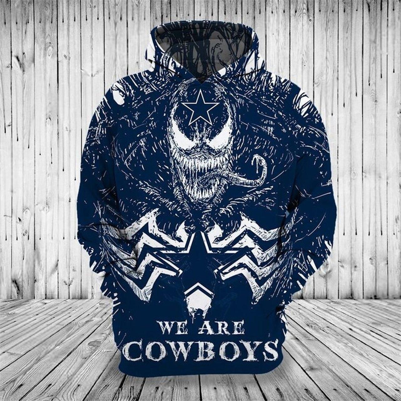 Dallas Cowboys Skull 3D Background Smoke Hoodie Gifts For Fans With Mens 3D Hoodies 0