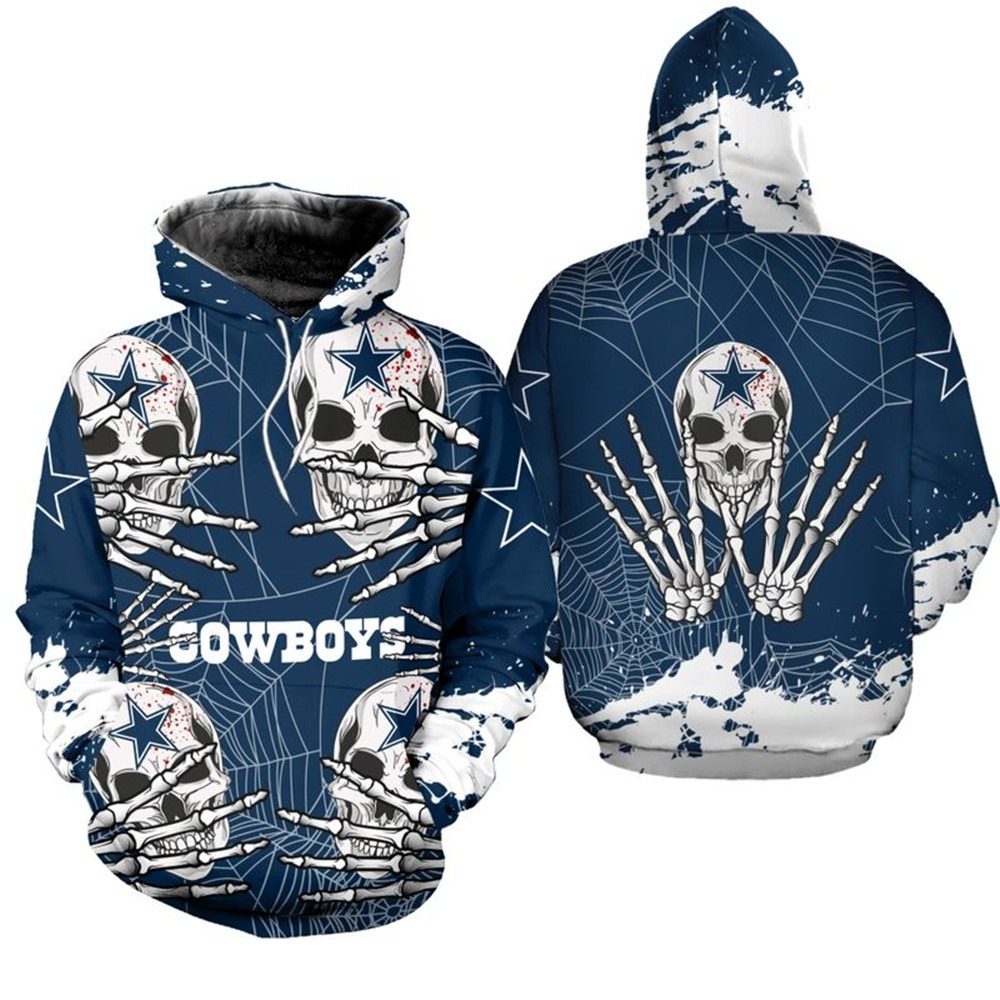 Dallas Cowboys Ultra Death 3D Hoodie Halloween Gifts For Men With Custom All Over Print Hoodie 0