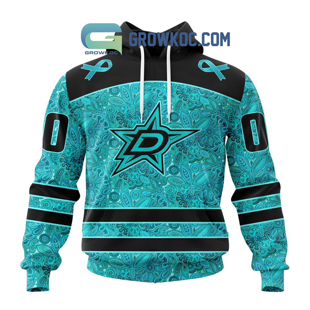 Dallas Stars Fight Ovarian Cancer Personalized Hoodie Shirts2B1 17OVQ