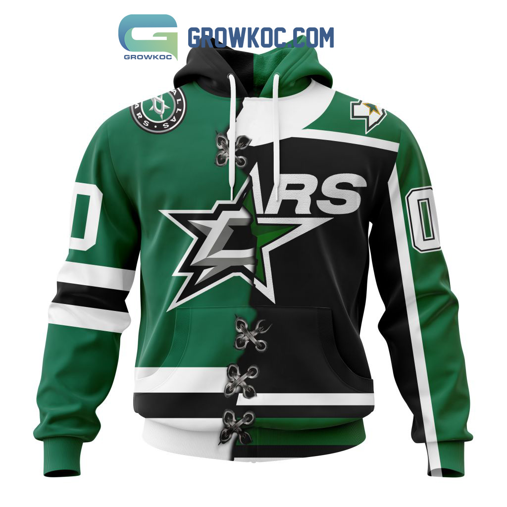 Dallas Stars Mix Reverse Retro Personalized Hoodie Shirts2B1 tXglk