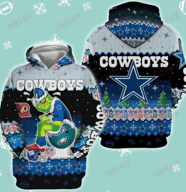 Dallas2BCowboys2BGrinch2BToilet2B3D2BUgly2BChristmas2BHoodie Classic2BT Shirt Sweetdreamfly2BC490EN RLPdv 600x620 1