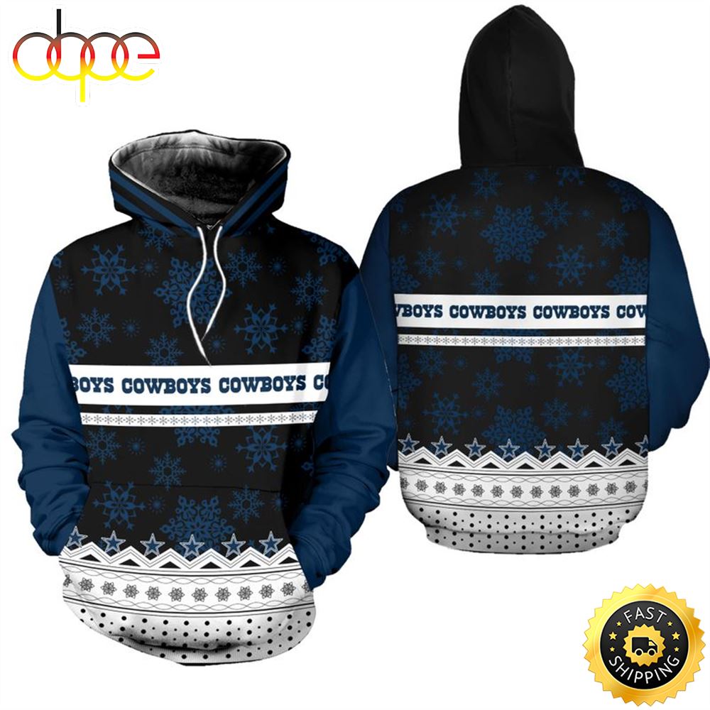 Dallas Cowboys Christmas Pattern Football NFL All Over print Christmas Shite